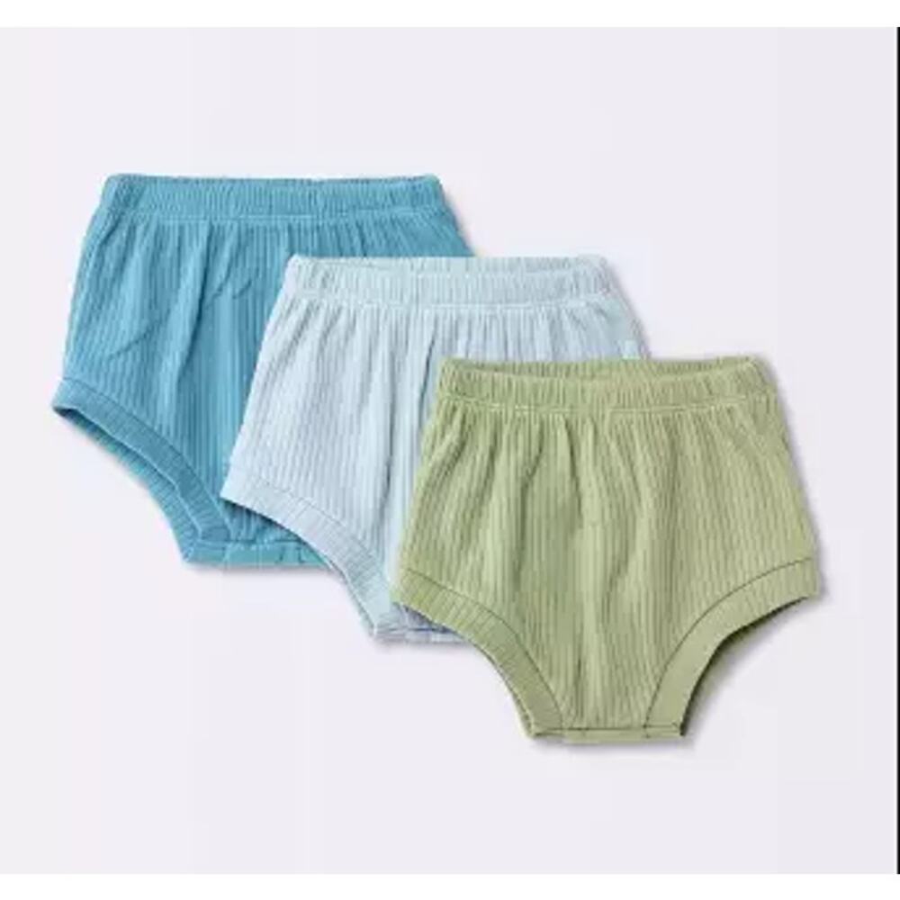 Cloud Island Ribbed Bloomers - Blue & Green Mix - Size 0-3